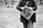 Volantín con la imagen de Víctor Jara, músico y cantautor chileno asesinado por la dictadura